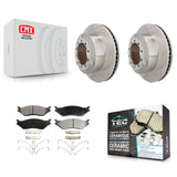 Rear Brake Rotor & Ceramic Pad Kit For Ford F-450 Super Duty F-550 International