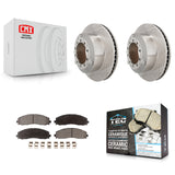 Rear Brake Rotor & Ceramic Pad Kit For 15-16 Ford F-350 Super Duty Cab Chassis