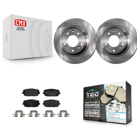 Rear Disc Brake Rotors And Ceramic Pads Kit For 2006-2015 Mazda MX-5 Miata