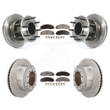 Front Rear Disc Brake Rotors And Ceramic Pads Kit For Ford F-350 Super Duty