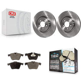 Front Brake Rotors Ceramic Pad Kit For Jaguar XF With 326mm Diameter Rotor