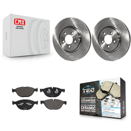 Front Brake Rotors Ceramic Pad Kit For Jaguar XF With 326mm Diameter Rotor