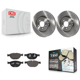 Front Brake Rotors Ceramic Pad Kit For Jaguar XF With 326mm Diameter Rotor