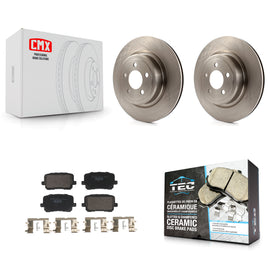 Rear Brake Rotors & Ceramic Pad Kit For 2020-2022 Dodge Charger Pursuit with RWD