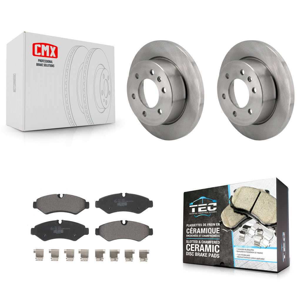 Rear Brake Rotors & Ceramic Pad Kit For Mercedes-Benz Sprinter 2500 Freightliner