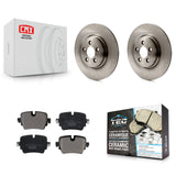Rear Brake Rotors Ceramic Pad Kit For 16 Jaguar XJ L Portfolio/R-Sport with 3.0L