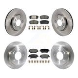 Front Rear Disc Brake Rotor Ceramic Pad Kit For Hyundai Elantra With Manual Parking K8T-104460