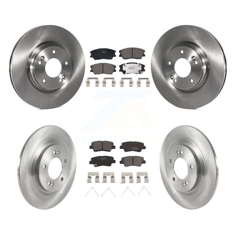 Front Rear Disc Brake Rotors And Ceramic Pads Kit For 2020-2023 Kia Soul EV