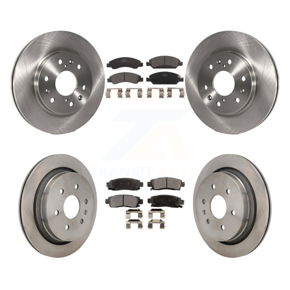 Front Rear Disc Brake Rotors And Ceramic Pads Kit For Cadillac XTS K8T-104483