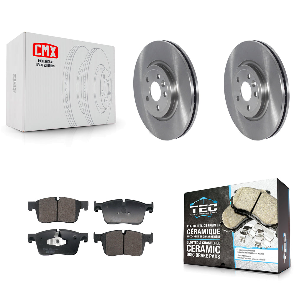 Front Disc Brake Rotors And Ceramic Pads Kit For Jaguar F-Pace K8T-104494