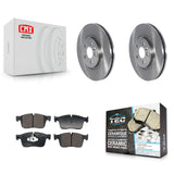 Front Disc Brake Rotors And Ceramic Pads Kit For Jaguar F-Pace K8T-104494