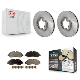Front Brake Rotor & Ceramic Pad Kit For Ford Transit-250 Transit-150 Transit-350