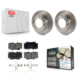 Front Brake Rotors Ceramic Pad Kit For 1999-2004 Toyota Tacoma With 6 Lug Wheels