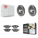 Front Disc Brake Rotors And Ceramic Pads Kit For Audi SQ5 A8 Quattro K8T-104502