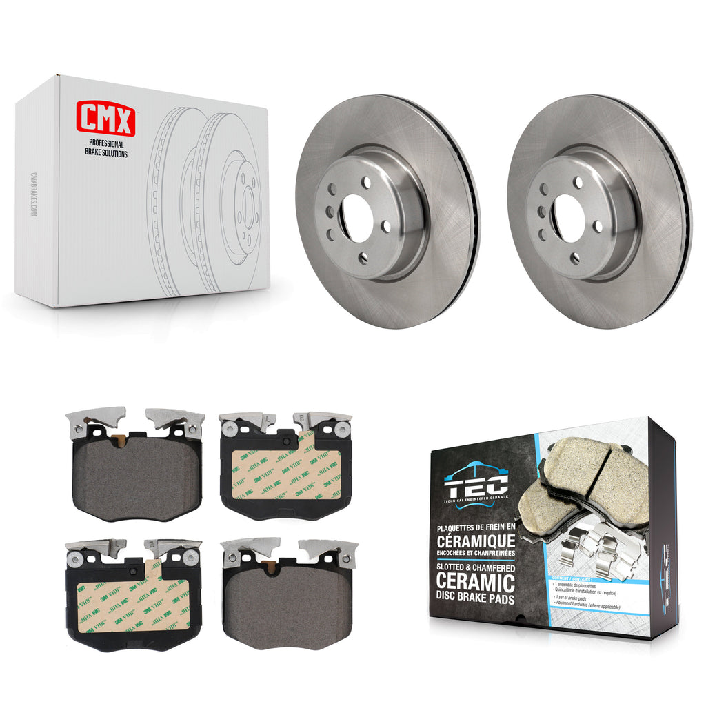 Front Brake Rotor Ceramic Pad Kit For Toyota GR Supra With Single Piston Caliper