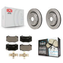 Load image into Gallery viewer, Rear Disc Brake Rotors And Ceramic Pads Kit For Chevrolet Camaro Cadillac ATS
