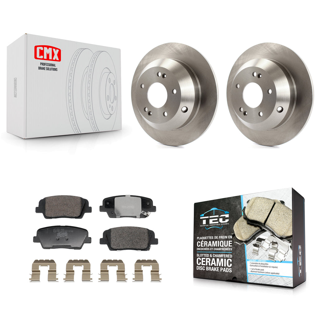 Rear Disc Brake Rotors Ceramic Pad Kit For Hyundai Santa Fe Sport Kia Sorento XL