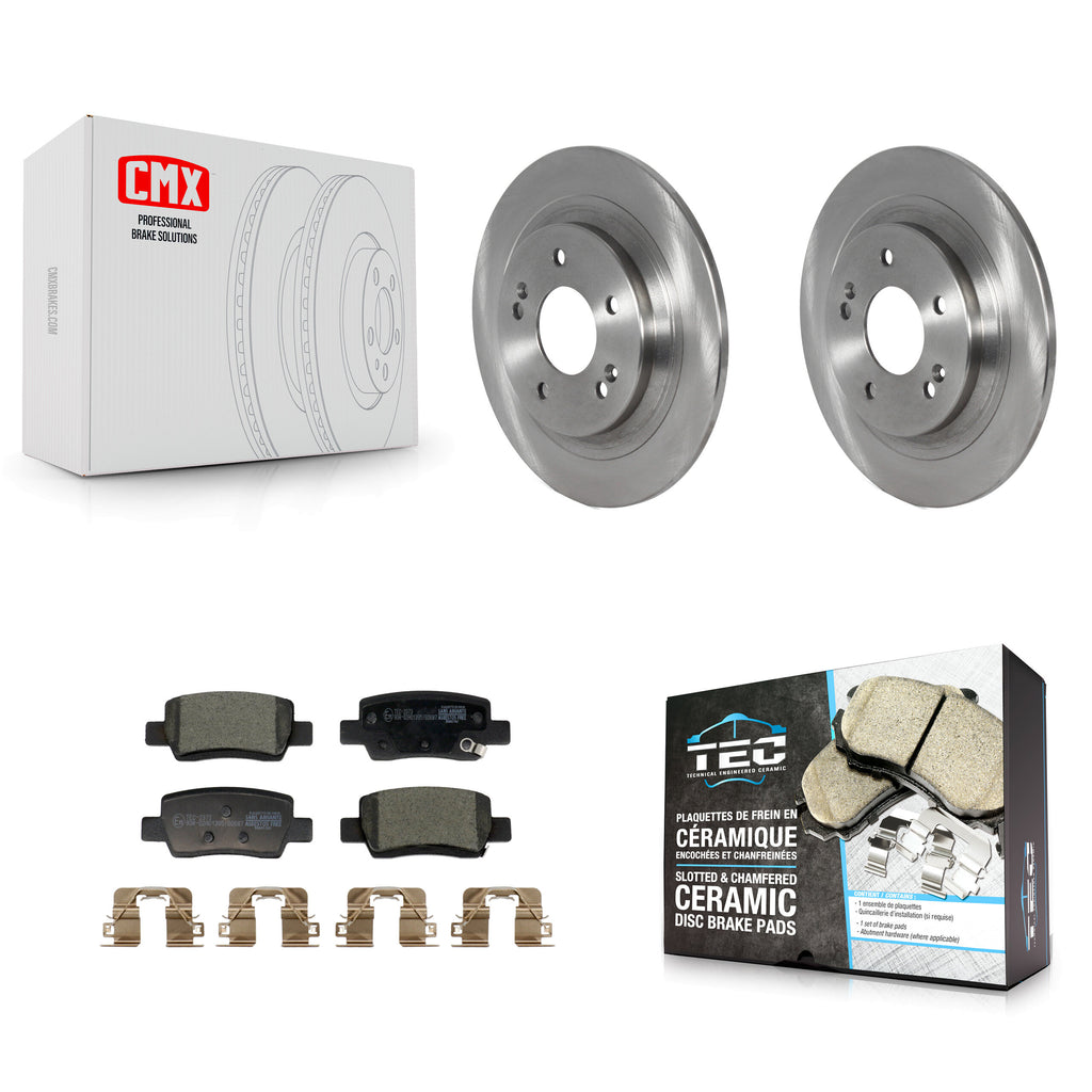 Rear Disc Brake Rotor Ceramic Pad Kit For Kia Seltos With Electric Parking