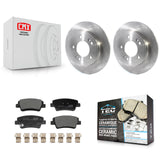 Rear Brake Rotor & Ceramic Pad Kit For Hyundai Elantra Kia Niro With Manual Parking K8T-104526