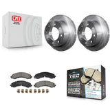 Rear Disc Brake Rotor And Ceramic Pad Kit For GMC Chevrolet Sierra 2500 HD Silverado 3500 K8T-104531