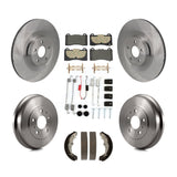 Front Rear Brake Rotor Ceramic Pad Drum Kit (7Pc) For 16 Ford Focus RS FMSI=1004