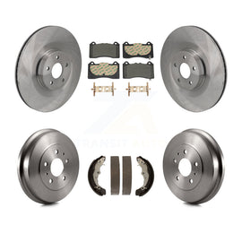 Front Rear Disc Brake Rotor Ceramic Pad And Drum Kit For 2016-2018 Ford Focus RS