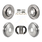 Front Rear Disc Brake Rotors Ceramic Pads And Drum Kit For Nissan Kicks