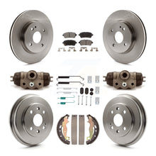 Charger l'image dans la galerie, Front Rear Disc Brake Rotor Ceramic Pad And Drum Kit (9Pc) For 2011-2014 Mazda 2