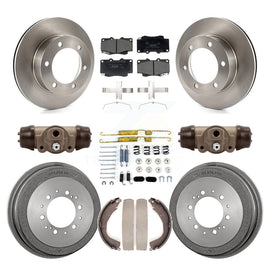Front Rear Disc Brake Rotors Ceramic Pads And Drum Kit (9Pc) For Toyota Tacoma