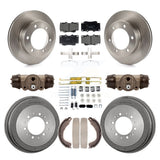 Front Rear Disc Brake Rotors Ceramic Pads And Drum Kit (9Pc) For Toyota Tacoma