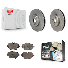 Front Brake Rotor Ceramic Pad Kit For Toyota GR Supra 2.0L With 4 Piston Caliper