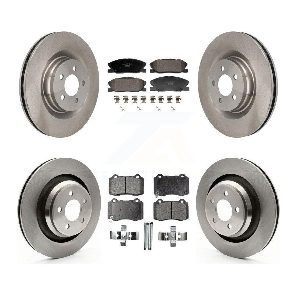 Front Rear Disc Brake Rotors And Ceramic Pads Kit For Dodge Charger K8T-104595