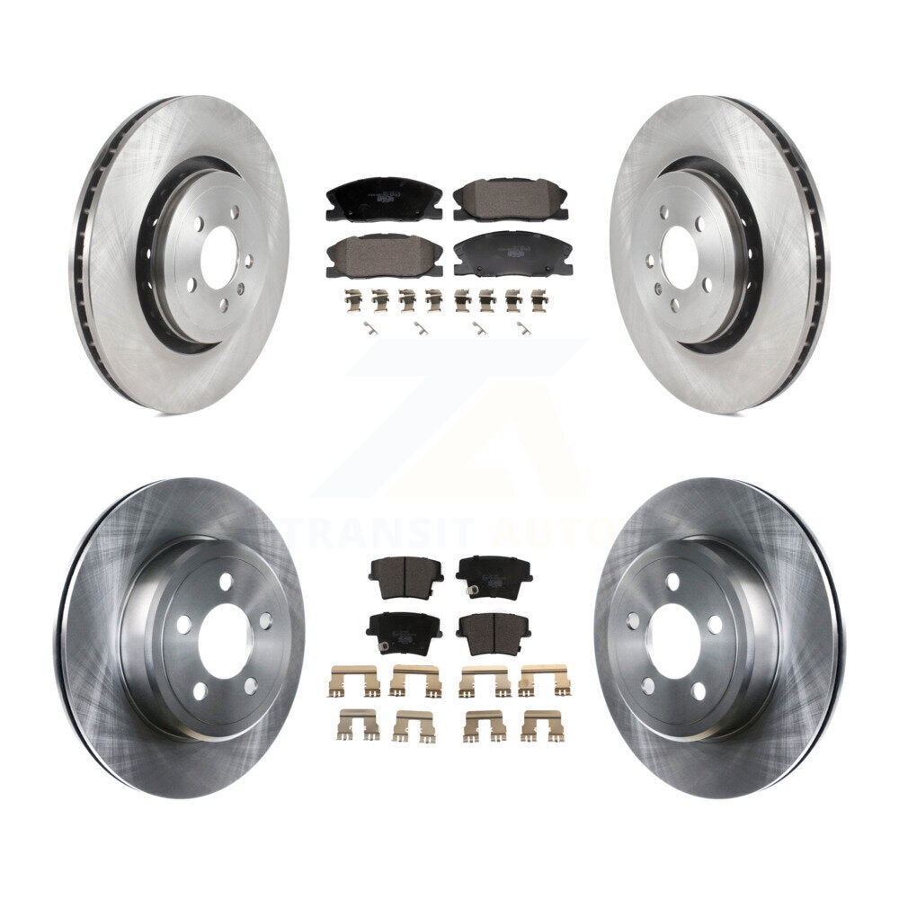 Front Rear Brake Rotor Ceramic Pad Kit For 2017-2018 Dodge Charger RWD with 5.7L