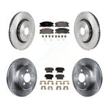 Front Rear Brake Rotor Ceramic Pad Kit For 2017-2018 Dodge Charger RWD with 5.7L