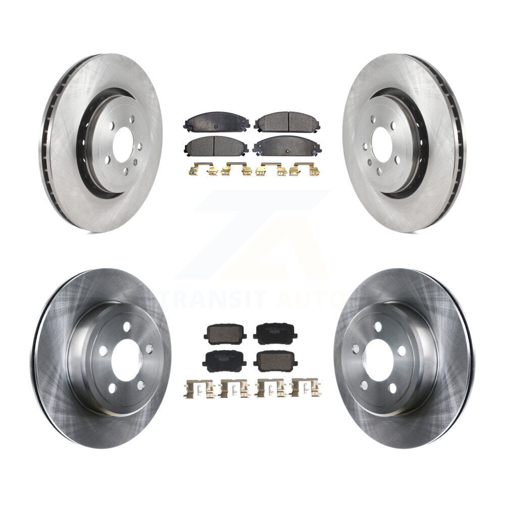 Front Rear Brake Rotor Ceramic Pad Kit For 2017-2018 Dodge Charger RWD with 5.7L