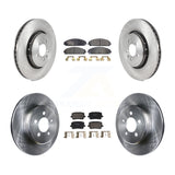 Front Rear Brake Rotor Ceramic Pad Kit For 2017-2018 Dodge Charger RWD with 5.7L