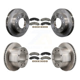 Front Rear Disc Brake Rotors & Ceramic Pad Kit For GMC Sierra 3500 HD Chevrolet Silverado K8T-104622