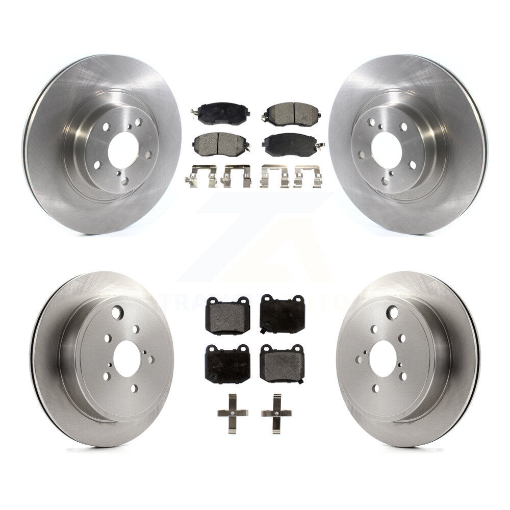 Front Rear Brake Rotor Ceramic Pad Kit For 2017 Subaru BRZ Without Brembo Brakes