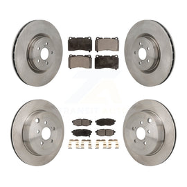 Front Rear Brake Rotor Ceramic Pad Kit For 17 Subaru BRZ Base With Brembo Brakes