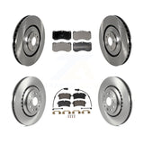 Front Rear Brake Rotor Ceramic Pad Kit For Audi S8 With Composite Brakes