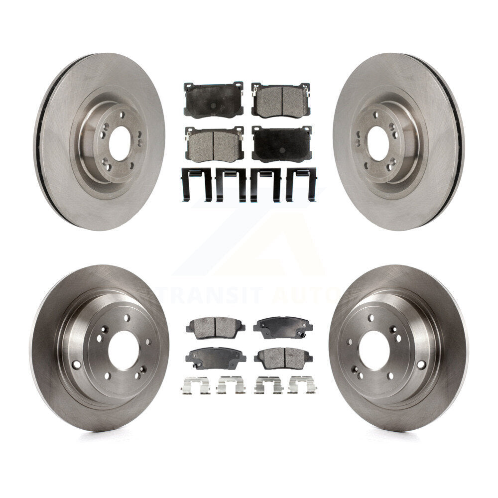 Front Rear Disc Brake Rotors And Ceramic Pads Kit For Hyundai Genesis G80 5.0L