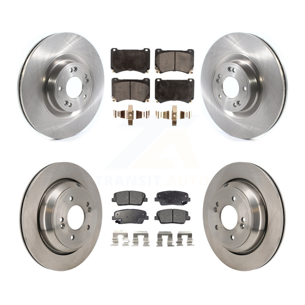 Front Rear Disc Brake Rotors And Ceramic Pads Kit For 2011 Hyundai Equus