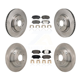 Front Rear Disc Brake Rotors And Ceramic Pads Kit For Genesis G70 Kia Stinger