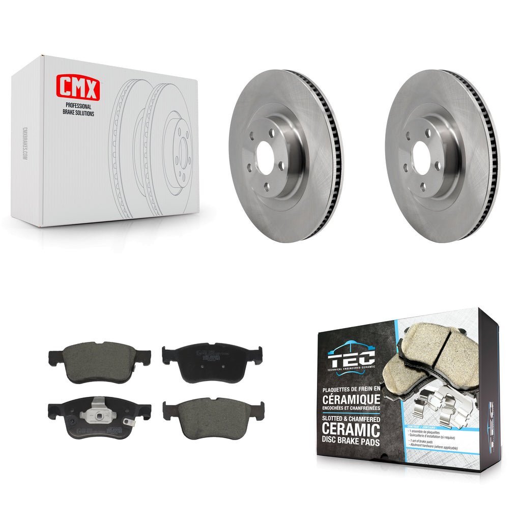 Front Disc Brake Rotors And Ceramic Pads Kit For 2022-2023 Ford Maverick