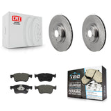 Front Disc Brake Rotors And Ceramic Pads Kit For 2022-2023 Ford Maverick