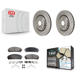 Front Brake Rotor Ceramic Pad Kit For Toyota Sienna RAV4 Prime bZ4X Subaru Crown