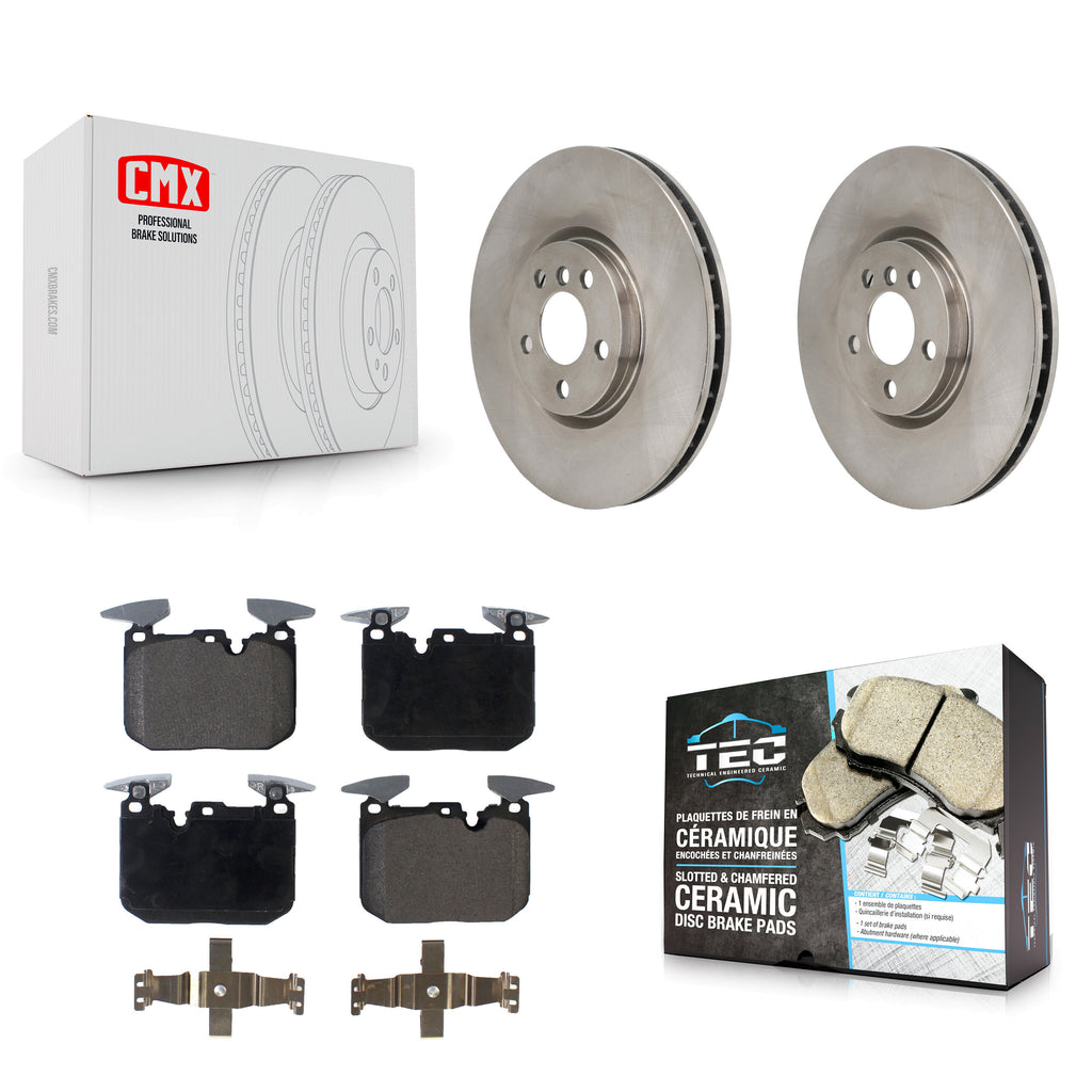 Front Brake Rotors & Ceramic Pad Kit For 2020-2022 Mini Cooper John Works