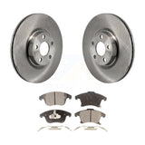 Front Disc Brake Rotors And Ceramic Pads Kit For 2017-2020 Lincoln MKZ 2.0L