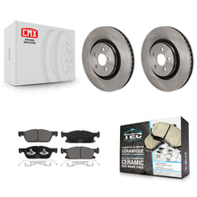 Load image into Gallery viewer, Front Brake Rotors Ceramic Pad Kit For 19-20 Ford Edge With Red Painted Calipers