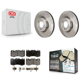 Front Disc Brake Rotors And Ceramic Pads Kit For Land Rover Range Sport
